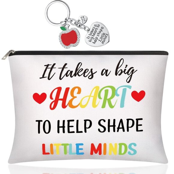 Other - 2 Pieces Teacher Appreciation Gifts Set Makeup Bags Cosmetic Pouch Keychains for